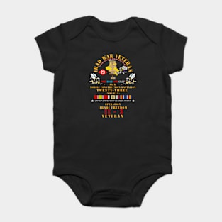 Iraq War Vet - NMCB 23  OIF 11-2 - Signs w IRAQ SVC X 300 Baby Bodysuit